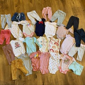 Huge lot of 3-6 month baby girl clothes